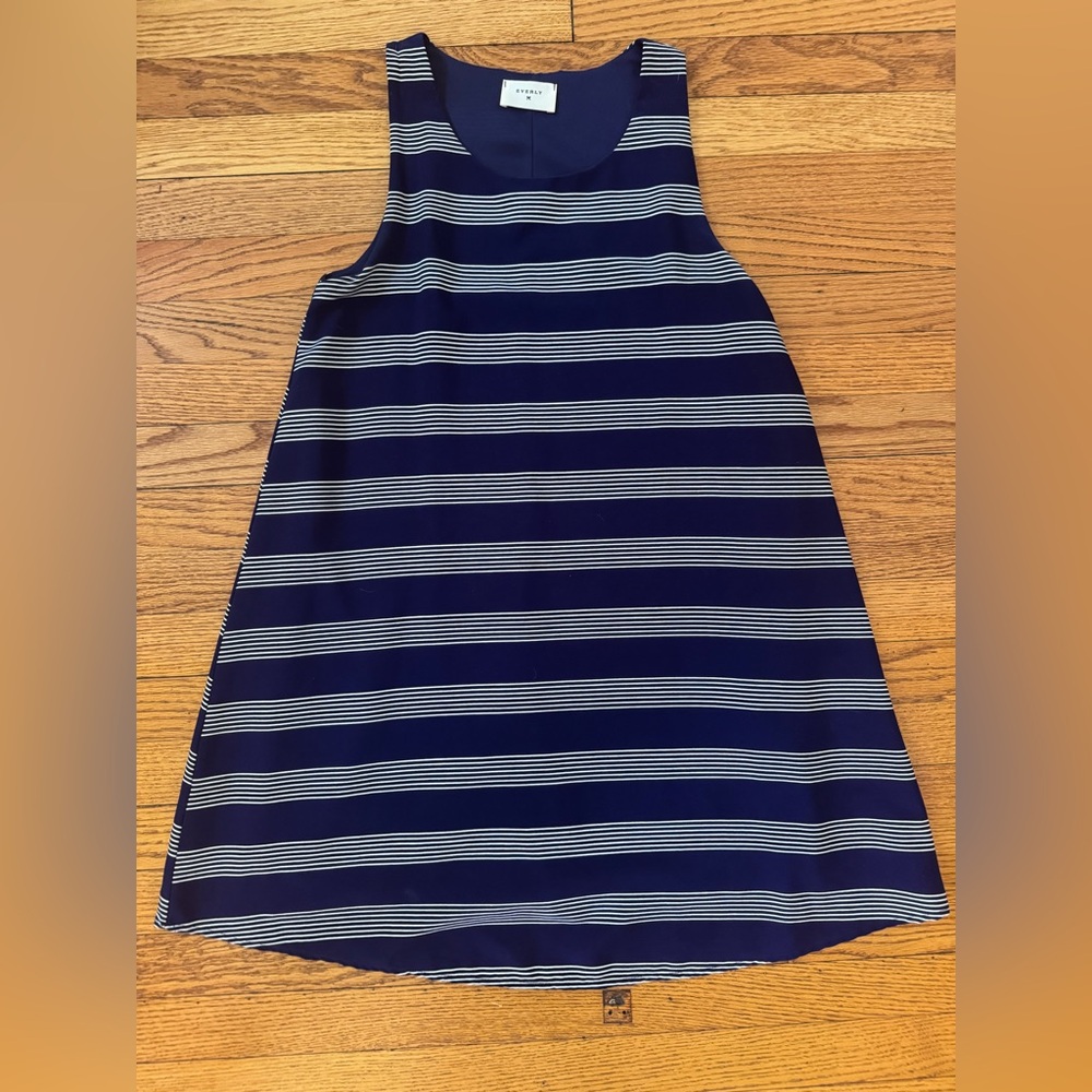 Everly Striped Navy and White Mini Dress